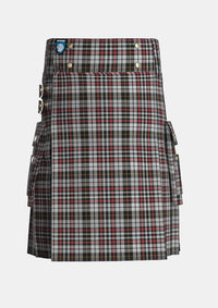 Utility_Little_Arisaid_Tartan_4137_kilt_front_image_with_pleated_design_and_adjustable_buckles_for_men