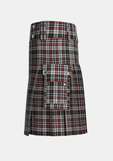 Utility_Little_Arisaid_Tartan_4137_kilt_left_image_with_pleated_design_and_adjustable_buckles_for_men