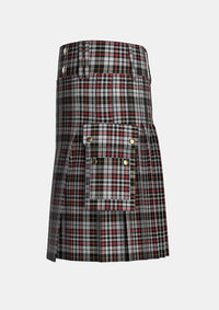 Utility_Little_Arisaid_Tartan_4137_kilt_left_image_with_pleated_design_and_adjustable_buckles_for_men