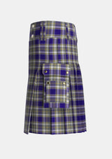 Utility_Livingstone_Dress_Tartan_650_kilt_left_image_with_pleated_design_and_adjustable_buckles_for_men