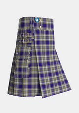 Utility_Livingstone_Dress_Tartan_650_kilt_side_image_with_pleated_design_and_adjustable_buckles_for_men