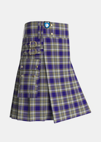 Utility_Livingstone_Dress_Tartan_650_kilt_side_image_with_pleated_design_and_adjustable_buckles_for_men
