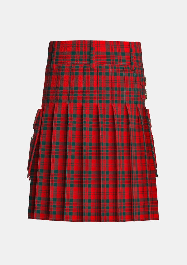 Utility_Livingstone_tartan_895_kilt_back_image_with_pleated_design_and_adjustable_buckles_for_men