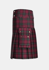 Utility_Llewellen_of_Wales_Tartan_5759_kilt_left_image_with_pleated_design_and_adjustable_buckles_for_men