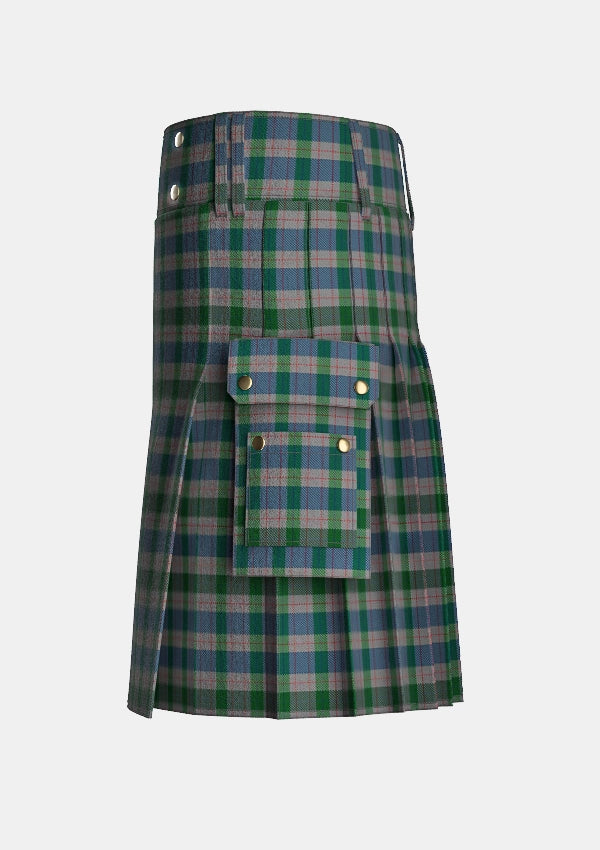 Utility_Lloyd_of_Wales_Tartan_5765_kilt_left_image_with_pleated_design_and_adjustable_buckles_for_men
