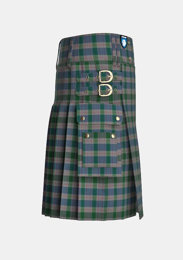 Utility_Lloyd_of_Wales_Tartan_5765_kilt_right_image_with_pleated_design_and_adjustable_buckles_for_men