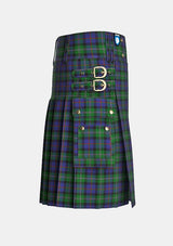 Utility_Loch_Carron_tartan_731_kilt_right_image_with_pleated_design_and_adjustable_buckles_for_men