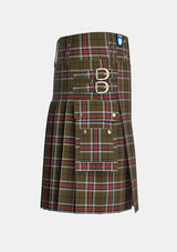 Utility_Loch_Ness_tartan_1219_kilt_right_image_with_pleated_design_and_adjustable_buckles_for_men