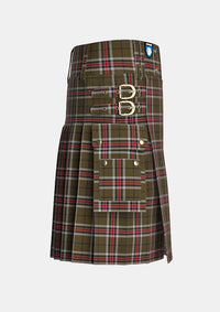 Utility_Loch_Ness_tartan_1219_kilt_right_image_with_pleated_design_and_adjustable_buckles_for_men