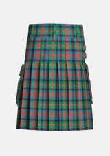 Utility_Logan_tartan_490_kilt_back_image_with_pleated_design_and_adjustable_buckles_for_men