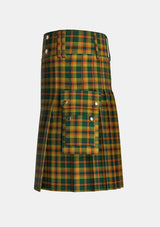 Utility_Londonderry_County_Tartan_2279_kilt_left_image_with_pleated_design_and_adjustable_buckles_for_men