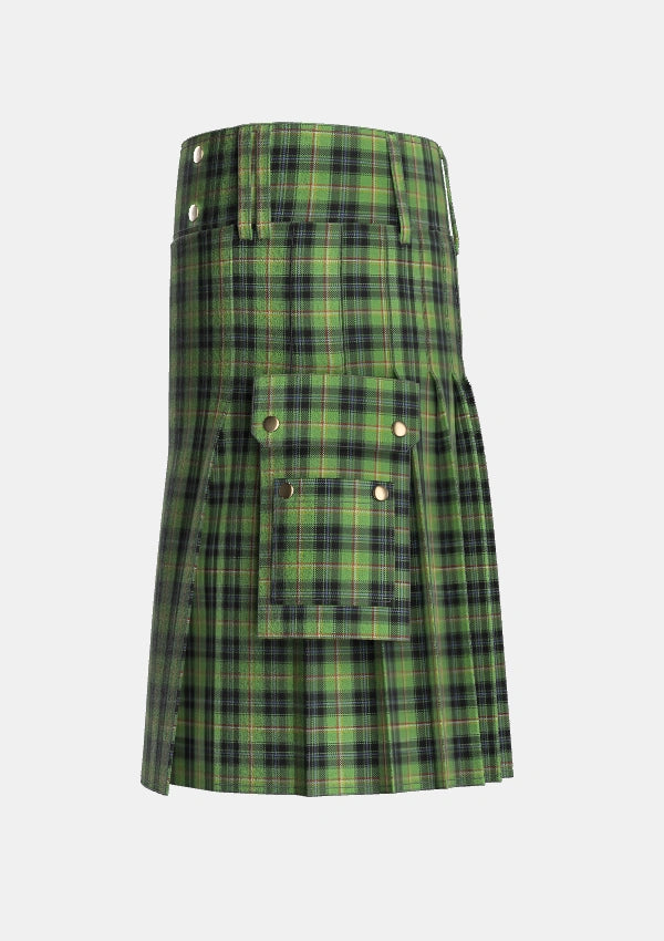 Utility_Lorne_Marquis_of_Personal_Tartan_1978_kilt_left_image_with_pleated_design_and_adjustable_buckles_for_men