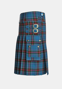 Utility_Louth_County_Tartan_2277_kilt_right_image_with_pleated_design_and_adjustable_buckles_for_men