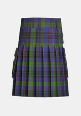 Utility_Lumsden_Hunting_tartan_2366_kilt_back_image_with_pleated_design_and_adjustable_buckles_for_men