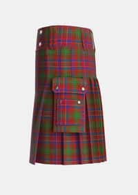 Utility_Lumsden_Short_Tartan_931_kilt_left_image_with_pleated_design_and_adjustable_buckles_for_men