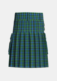 Utility_Lyon_Tartan_5517_kilt_back_image_with_pleated_design_and_adjustable_buckles_for_men