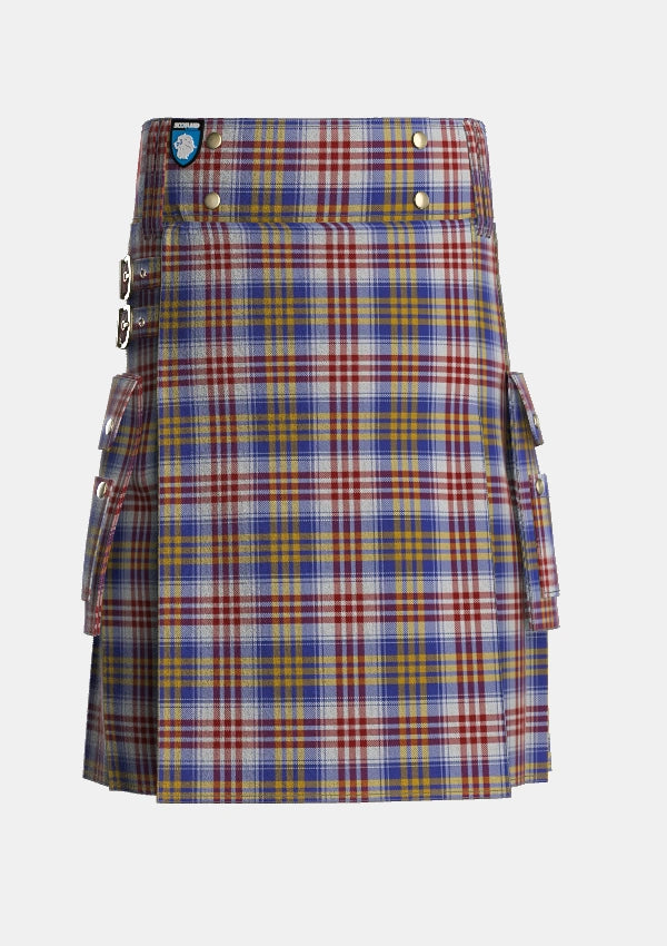 Utility_Lysaght_Dress_Tartan_6593_kilt_front_image_with_pleated_design_and_adjustable_buckles_for_men