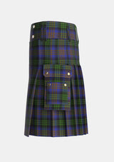 Utility_Lysaght_Hunting_Tartan_6592_kilt_left_image_with_pleated_design_and_adjustable_buckles_for_men