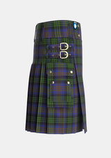Utility_Lysaght_Hunting_Tartan_6592_kilt_right_image_with_pleated_design_and_adjustable_buckles_for_men