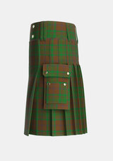 Utility_MacAlister_of_Glenbarr_Hunting_Tartan_910_kilt_left_image_with_pleated_design_and_adjustable_buckles_for_men