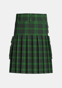 Utility_MacAulay_Hunting_2_Tartan_827_kilt_back_image_with_pleated_design_and_adjustable_buckles_for_men