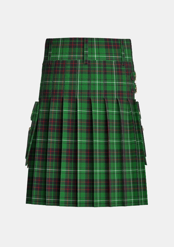 Utility_MacAulay_of_Lewis_Tartan_6286_kilt_back_image_with_pleated_design_and_adjustable_buckles_for_men