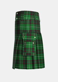 Utility_MacAulay_of_Lewis_Tartan_6286_kilt_left_image_with_pleated_design_and_adjustable_buckles_for_men