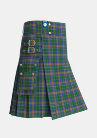 Utility_MacAuliffe_McAucliffe_Tartan_2839_kilt_side_image_with_pleated_design_and_adjustable_buckles_for_men