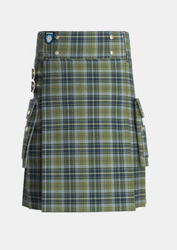 Utility_MacBean_Hunting_Tartan_13595_kilt_front_image_with_pleated_design_and_adjustable_buckles_for_men