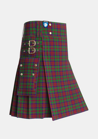 Utility_MacBean_of_Tomatin_Tartan_3342_kilt_side_image_with_pleated_design_and_adjustable_buckles_for_men