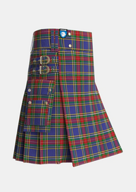 Utility_MacBeth_2_Tartan_678_kilt_side_image_with_pleated_design_and_adjustable_buckles_for_men
