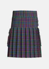 Utility_MacBeth_MacLulich_Tartan_557_kilt_back_image_with_pleated_design_and_adjustable_buckles_for_men