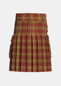 Utility_MacBrair_Hunting_Tartan_6621_kilt_back_image_with_pleated_design_and_adjustable_buckles_for_men