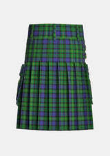 Utility_MacBride_Tartan_2144_kilt_back_image_with_pleated_design_and_adjustable_buckles_for_men