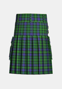 Utility_MacBride_Tartan_2144_kilt_back_image_with_pleated_design_and_adjustable_buckles_for_men