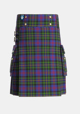 Utility_MacCallum_of_Berwick_Tartan_492_kilt_front_image_with_pleated_design_and_adjustable_buckles_for_men
