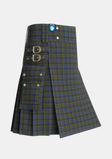 Utility_MacClellan_Tartan_325_kilt_side_image_with_pleated_design_and_adjustable_buckles_for_men