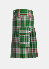 Utility_MacDiarmid_Dress_Tartan_1486_kilt_left_image_with_pleated_design_and_adjustable_buckles_for_men