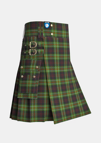 Utility_MacDiarmid_Tartan_1180_kilt_side_image_with_pleated_design_and_adjustable_buckles_for_men