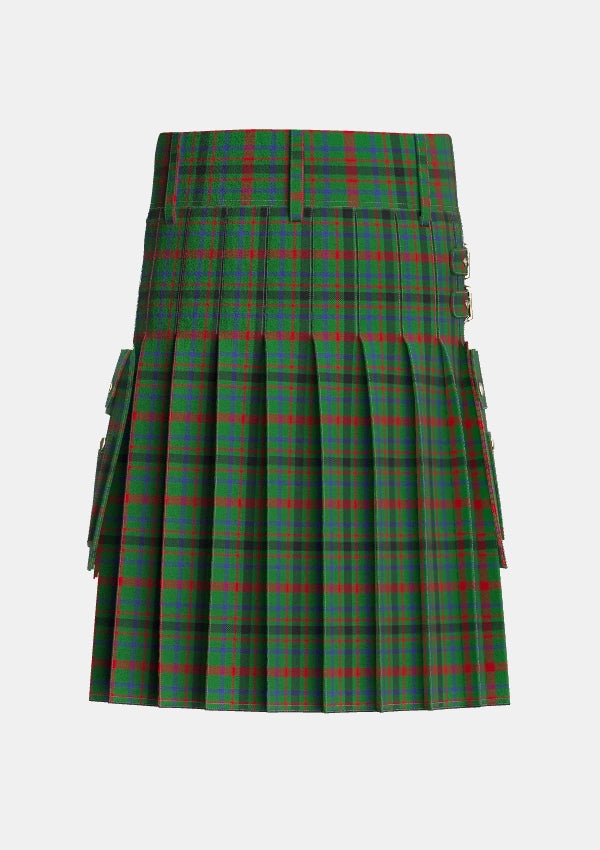 Utility_MacDonagh_Tartan_1104_kilt_back_image_with_pleated_design_and_adjustable_buckles_for_men