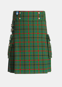 Utility_MacDonagh_Tartan_1104_kilt_front_image_with_pleated_design_and_adjustable_buckles_for_men