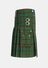 Utility_MacDonagh_Tartan_1104_kilt_right_image_with_pleated_design_and_adjustable_buckles_for_men