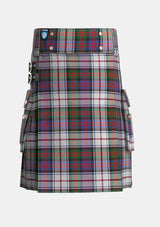 Utility_MacDonald_Dress_Two_Tartan_1998_kilt_front_image_with_pleated_design_and_adjustable_buckles_for_men