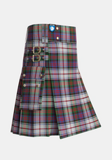 Utility_MacDonald_Dress_Two_Tartan_1998_kilt_side_image_with_pleated_design_and_adjustable_buckles_for_men