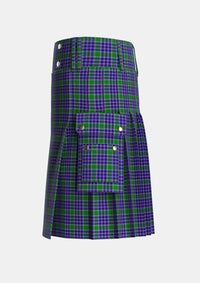 Utility_MacDonald_Lord_of_the_Isles_Hunting_2_Tartan_3267_kilt_left_image_with_pleated_design_and_adjustable_buckles_for_men