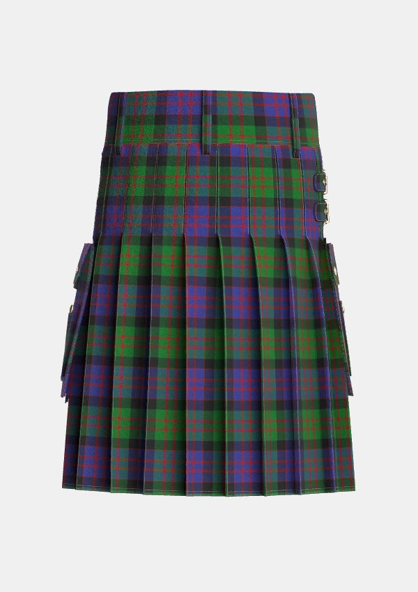 Utility_MacDonald_Tartan_419_kilt_back_image_with_pleated_design_and_adjustable_buckles_for_men