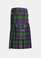 Utility_MacDonald_Tartan_419_kilt_left_image_with_pleated_design_and_adjustable_buckles_for_men