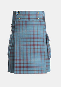 Utility_MacDonald_from_Rawtenstall_Personal_Tartan_2975_kilt_front_image_with_pleated_design_and_adjustable_buckles_for_men