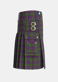 Utility_MacDonald_of_Clanranald_1_Tartan_427_kilt_right_image_with_pleated_design_and_adjustable_buckles_for_men