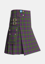 Utility_MacDonald_of_Clanranald_1_Tartan_427_kilt_side_image_with_pleated_design_and_adjustable_buckles_for_men